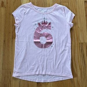 The Children’s Place Birthday Shirt “6” Sz L 10/12